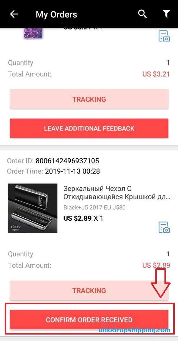 What does “Confirm Goods Received” on AliExpress mean and when should I do it?