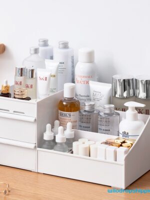 Drawer-type Cosmetic Storage Box Portable Large Dormitory Cosmetic Box Skin Care Desktop Dresser Plastic Large Capacity